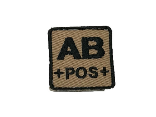 DynamicsHPA - Airsoftový krám, Airsoft zbraně, střelivo, vybavení - ID. krevní skupiny na suchý zip - AB - POS - písková