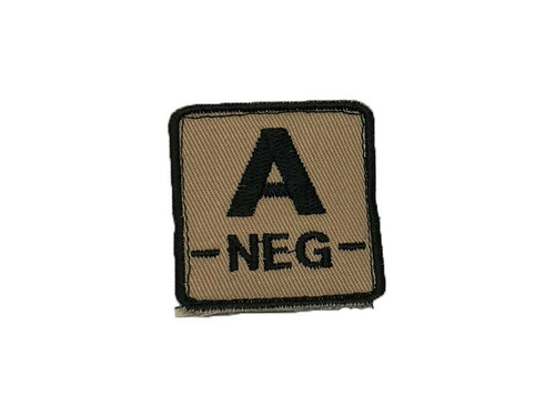 DynamicsHPA - Airsoftový krám, Airsoft zbraně, střelivo, vybavení - ID. krevní skupiny na suchý zip - A - NEG - písková