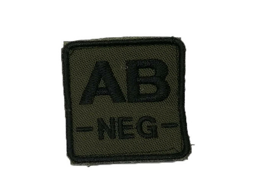 DynamicsHPA - Airsoftový krám, Airsoft zbraně, střelivo, vybavení - ID. krevní skupiny na suchý zip - AB - NEG - olivová