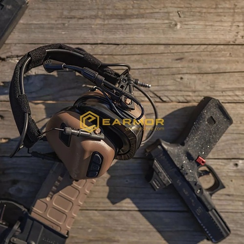DynamicsHPA - Airsoftový krám, Airsoft zbraně, střelivo, vybavení - EARMOR taktický headset M32 PLUS - Písková
