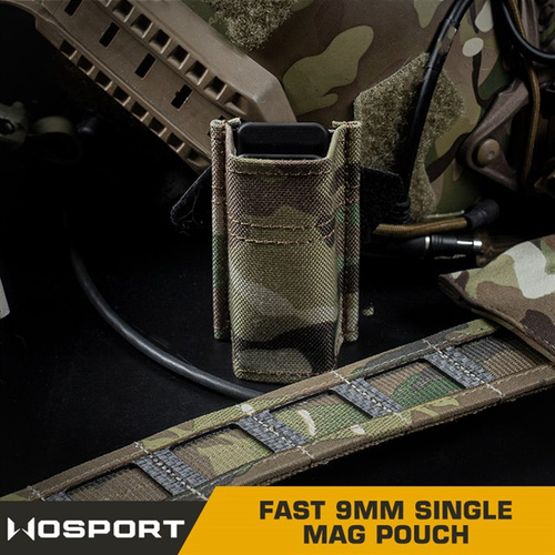 DynamicsHPA - Airsoftový krám, Airsoft zbraně, střelivo, vybavení - FAST type MOLLE sumka na 9mm pistolové zásobníky - šedá