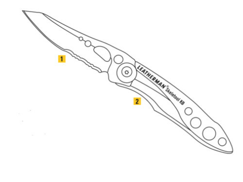 DynamicsHPA - Airsoftový krám, Airsoft zbraně, střelivo, vybavení - Leatherman nůž SKELETOOL(R) KBX - Stříbrná