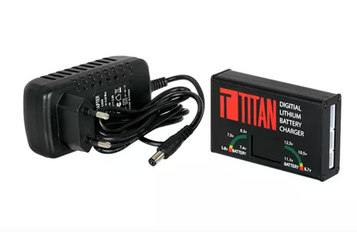 DynamicsHPA - Airsoftový krám, Airsoft zbraně, střelivo, vybavení - TITAN DIGITAL micro nabíječka pro Li-Pol, Li-Ion, LiFe baterie - Černá