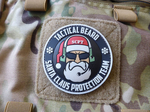 DynamicsHPA - Airsoftový krám, Airsoft zbraně, střelivo, vybavení - JTG TACTICAL BEARD SANTA CLAUS PROTECTION TEAM Patch, Special Edition