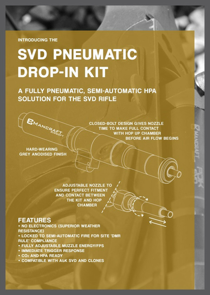 DynamicsHPA - Airsoftový krám, Airsoft zbraně, střelivo, vybavení - Mancraft Konverzní kit pro manuální pušky A a K SVD - PDiK