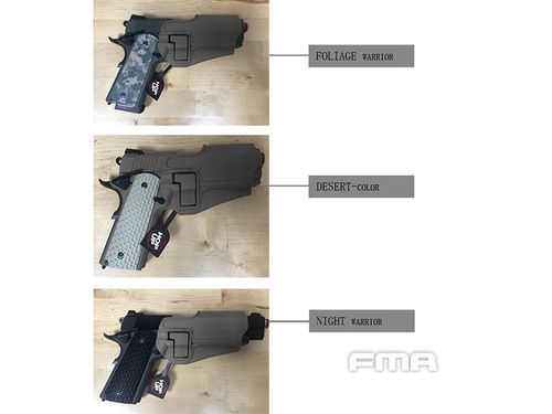 DynamicsHPA - Airsoftový krám, Airsoft zbraně, střelivo, vybavení - FMA opaskové pouzdro CQC Serpa Holster (TM Hi-Capa / Warrior), pravé - Černá
