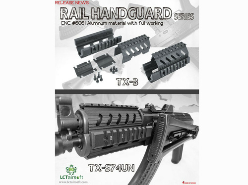 DynamicsHPA - Airsoftový krám, Airsoft zbraně, střelivo, vybavení - CNC hliníkové předpažbí TX-3 pro AKS74UN