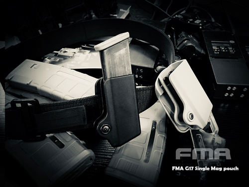DynamicsHPA - Airsoftový krám, Airsoft zbraně, střelivo, vybavení - FMA plastová sumka pro pistolový zásobník 9mm Luger - Černá