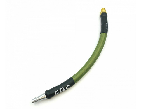 DynamicsHPA - Airsoftový krám, Airsoft zbraně, střelivo, vybavení - EPeS IGL HPA hadice S a F s opletem, 20 cm, QD Foster  plus  1/8 NPT - Zelená (Olive Drab)