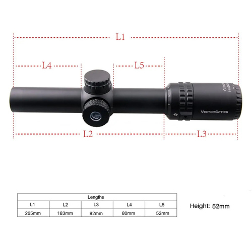 DynamicsHPA - Airsoftový krám, Airsoft zbraně, střelivo, vybavení - Puškohled GRIMLOCK 1-6x24 SFP Gen II - LPVO