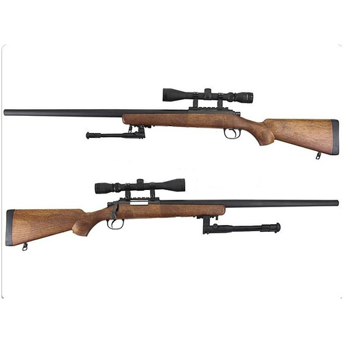 DynamicsHPA - Airsoftový krám, Airsoft zbraně, střelivo, vybavení - MB03D Sniper - imitace dřeva  plus  optika  plus  dvojnožka