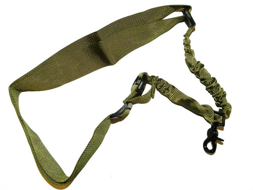 DynamicsHPA - Airsoftový krám, Airsoft zbraně, střelivo, vybavení - Taktický 1-bodový popruh bungee, Olivový - 1 karabina