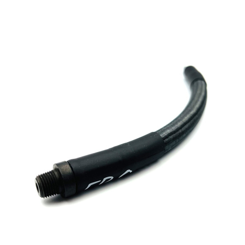 DynamicsHPA - Airsoftový krám, Airsoft zbraně, střelivo, vybavení - EPeS IGL HPA hadice S a F s opletem, 20 cm, QD Foster  plus  1/8 NPT - Ocelově šedá