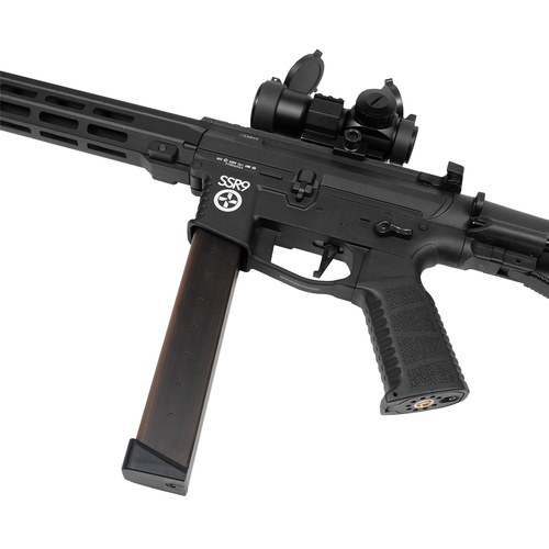 DynamicsHPA - Airsoftový krám, Airsoft zbraně, střelivo, vybavení - Novritsch zásobník pro SSR9 na 120 ran, tlačný - Průhledná