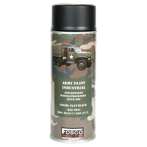 DynamicsHPA - Airsoftový krám, Airsoft zbraně, střelivo, vybavení - Barva ARMY ve spreji 400ml RAL 9021 ČERNÁ matná