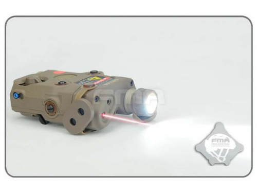 DynamicsHPA - Airsoftový krám, Airsoft zbraně, střelivo, vybavení - FMA AN/PEQ15 LA-5 upgrade verze (LED svítilna, červený / IR laser) - Písková