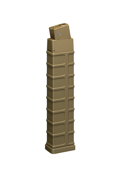 DynamicsHPA - Airsoftový krám, Airsoft zbraně, střelivo, vybavení - TM zásobník pro AEG TM Scorpion MOD.M (MOD.D), 260 BBs (točný) - Písková