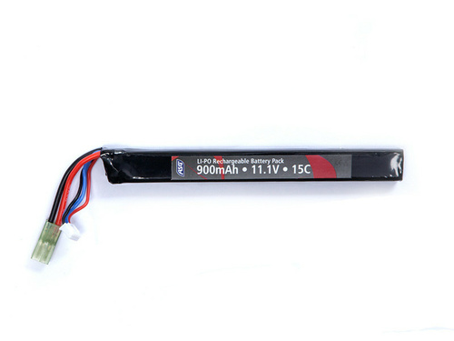 DynamicsHPA - Airsoftový krám, Airsoft zbraně, střelivo, vybavení - Li-Pol baterie ASG 11,1V 900mAh, 15C, tamiya - Stick (jednodílná, dlouhá)