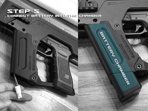 DynamicsHPA - Airsoftový krám, Airsoft zbraně, střelivo, vybavení - SRU - Redukce baterie AEP pro externí baterii pro PDW-K kit