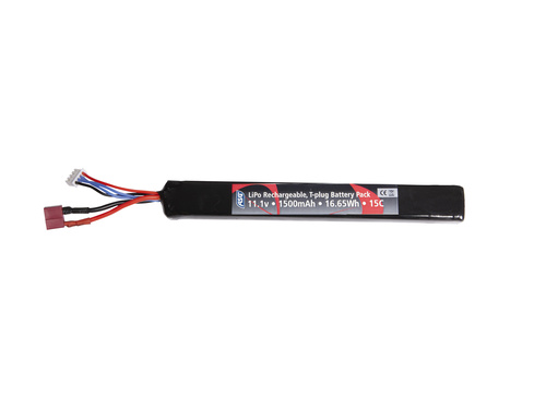 DynamicsHPA - Airsoftový krám, Airsoft zbraně, střelivo, vybavení - Li-Pol baterie ASG 11,1V 1500mAh, 15C, T-Dean - Stick (dlouhá)
