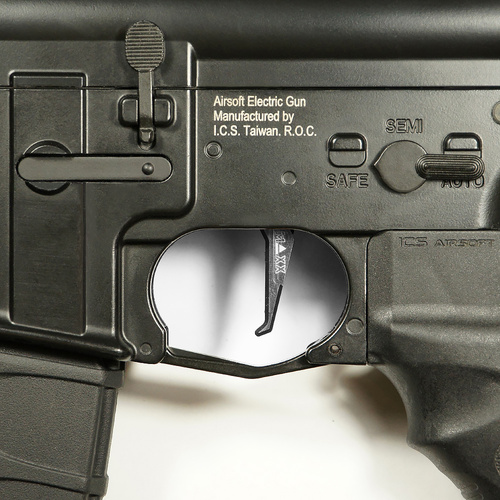 DynamicsHPA - Airsoftový krám, Airsoft zbraně, střelivo, vybavení - Hliníková CNC ADVANCED spoušť pro M4/M16 - TYPE E, titanová