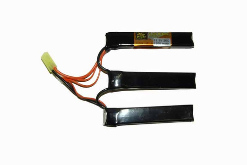 DynamicsHPA - Airsoftový krám, Airsoft zbraně, střelivo, vybavení - Li-Pol baterie X-Cell 11,1V 1200mAh, 25C - Crane (trojdílná)