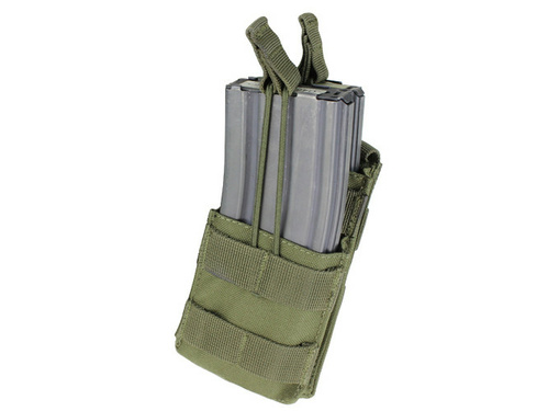 DynamicsHPA - Airsoftový krám, Airsoft zbraně, střelivo, vybavení - Sumka MOLLE na zásobníky 2xM16 otevřená ZELENÁ