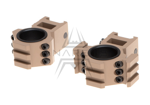 DynamicsHPA - Airsoftový krám, Airsoft zbraně, střelivo, vybavení - Montážní kroužky 25mm / 30mm (1x 3RIS) - pískové