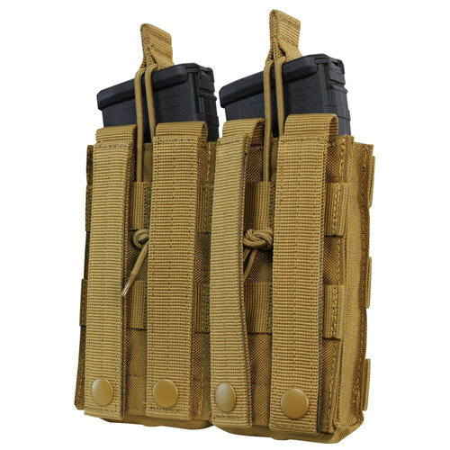 DynamicsHPA - Airsoftový krám, Airsoft zbraně, střelivo, vybavení - Sumka MOLLE dvojitá na zásobníky 2xM4 otevřená ZELENÁ
