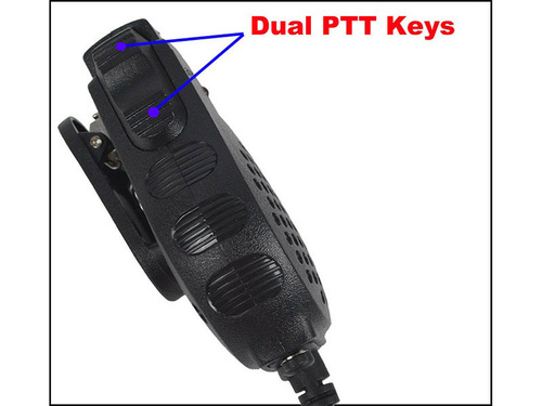 DynamicsHPA - Airsoftový krám, Airsoft zbraně, střelivo, vybavení - Externí duální mikrofon / reproduktor pro radiostanice Baofeng UV-82, kenwood 2-pin - Černá