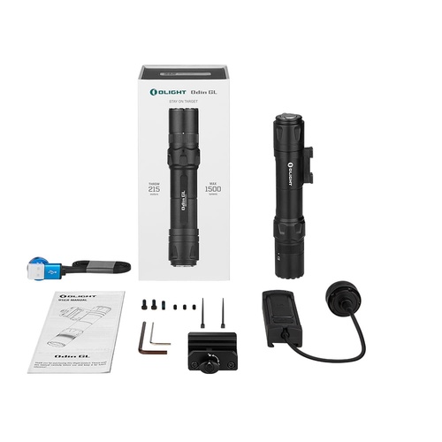 DynamicsHPA - Airsoftový krám, Airsoft zbraně, střelivo, vybavení - OLIGHT pušková svítilna ODIN S 1500 lm, M-LOK verze - Černá